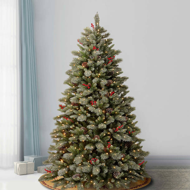 The Holiday Aisle® 7' Frosted Green Pine Artificial Christmas Tree with